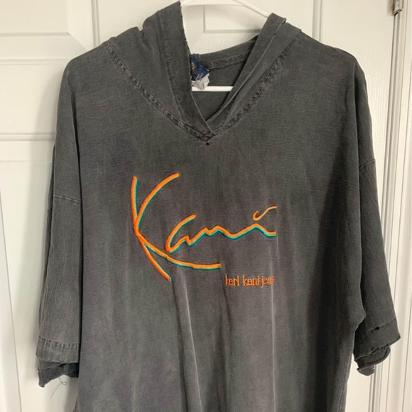 Karl Kani Other - Vintage Karl Kani-Jeans Men’s Large Naturally Distressed Hooded Shirt Tupac 90’s